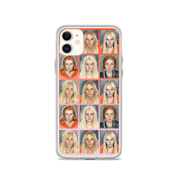 Lindsay Lohan Mugshot Collage iPhone Case