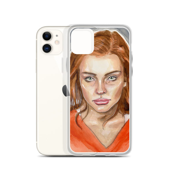 Lindsay Lohan Mugshot 4 iPhone Case