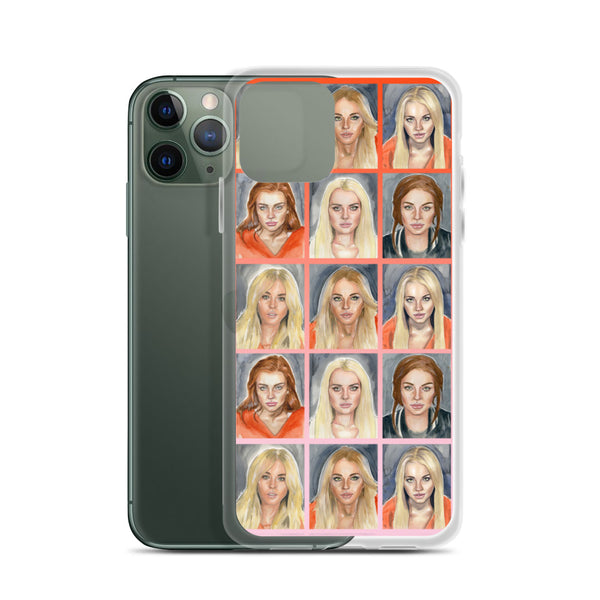 Lindsay Lohan Mugshot Collage iPhone Case