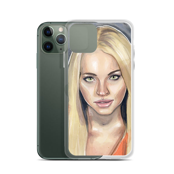 Lindsay Lohan Mugshot 3 iPhone Case