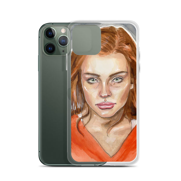 Lindsay Lohan Mugshot 4 iPhone Case