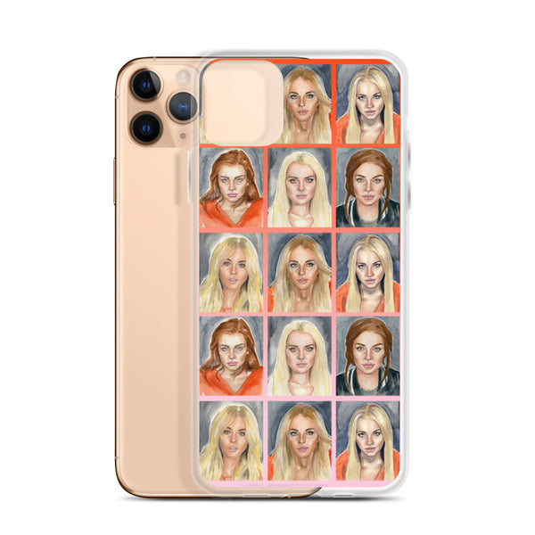 Lindsay Lohan Mugshot Collage iPhone Case