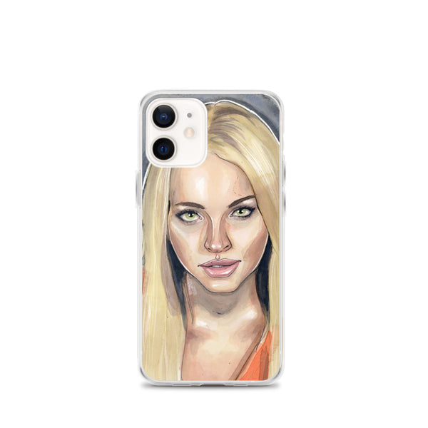 Lindsay Lohan Mugshot 3 iPhone Case