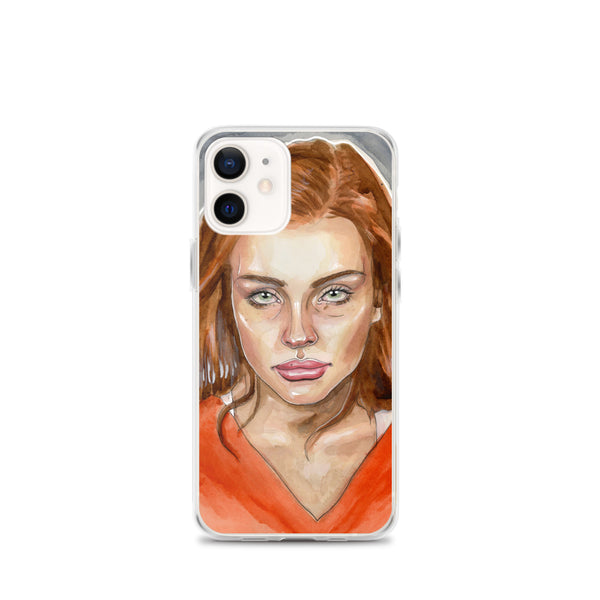 Lindsay Lohan Mugshot 4 iPhone Case