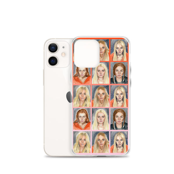 Lindsay Lohan Mugshot Collage iPhone Case