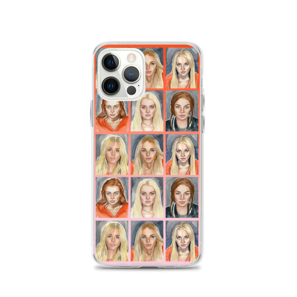 Lindsay Lohan Mugshot Collage iPhone Case