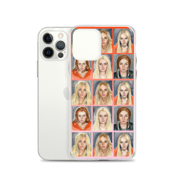 Lindsay Lohan Mugshot Collage iPhone Case