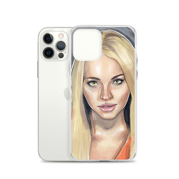 Lindsay Lohan Mugshot 3 iPhone Case