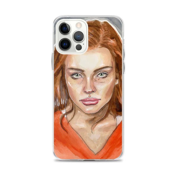 Lindsay Lohan Mugshot 4 iPhone Case