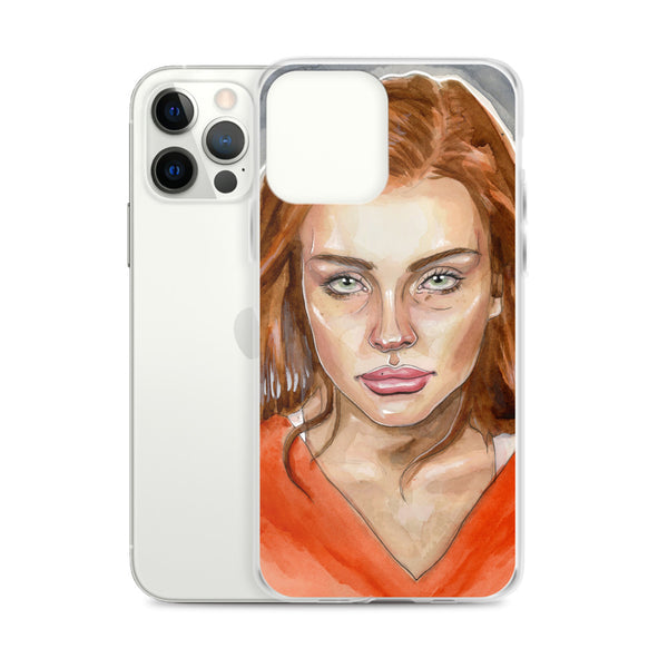 Lindsay Lohan Mugshot 4 iPhone Case