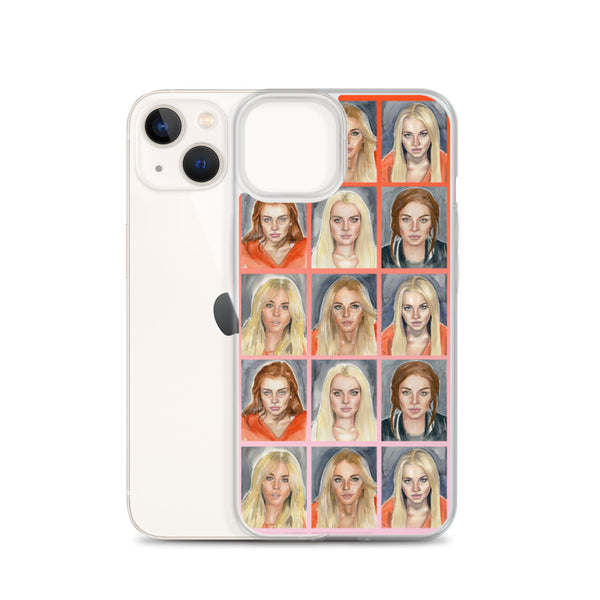 Lindsay Lohan Mugshot Collage iPhone Case