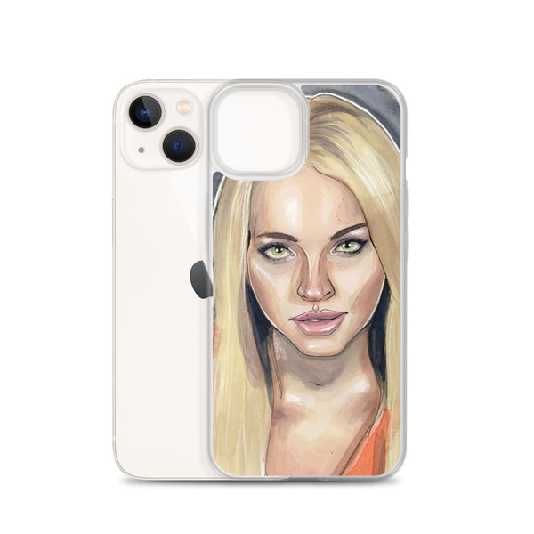 Lindsay Lohan Mugshot 3 iPhone Case