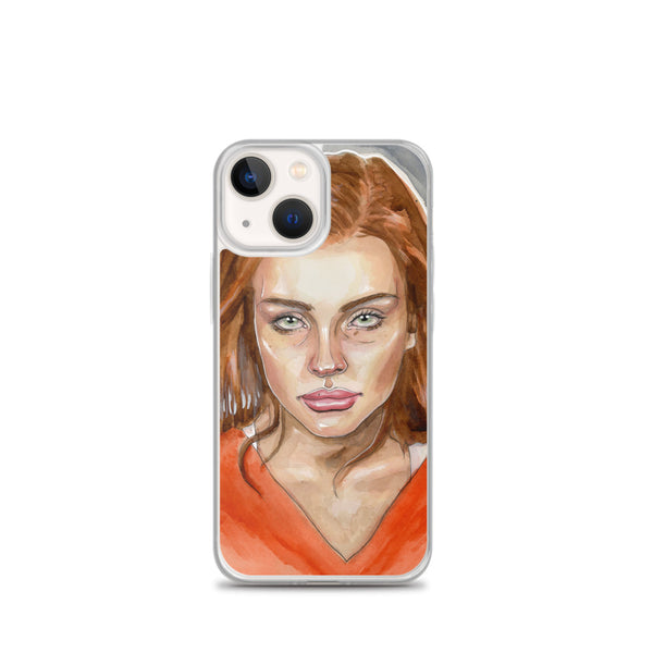 Lindsay Lohan Mugshot 4 iPhone Case