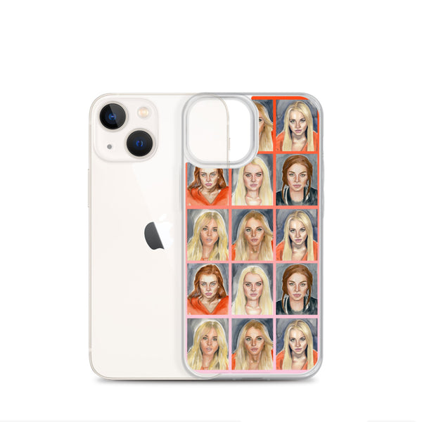 Lindsay Lohan Mugshot Collage iPhone Case