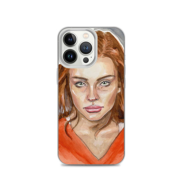 Lindsay Lohan Mugshot 4 iPhone Case