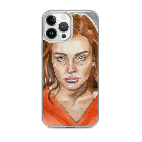 Lindsay Lohan Mugshot 4 iPhone Case