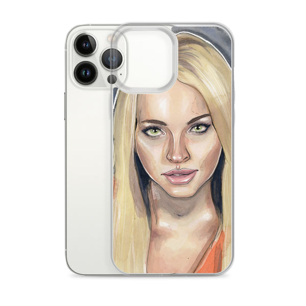 Lindsay Lohan Mugshot 3 iPhone Case