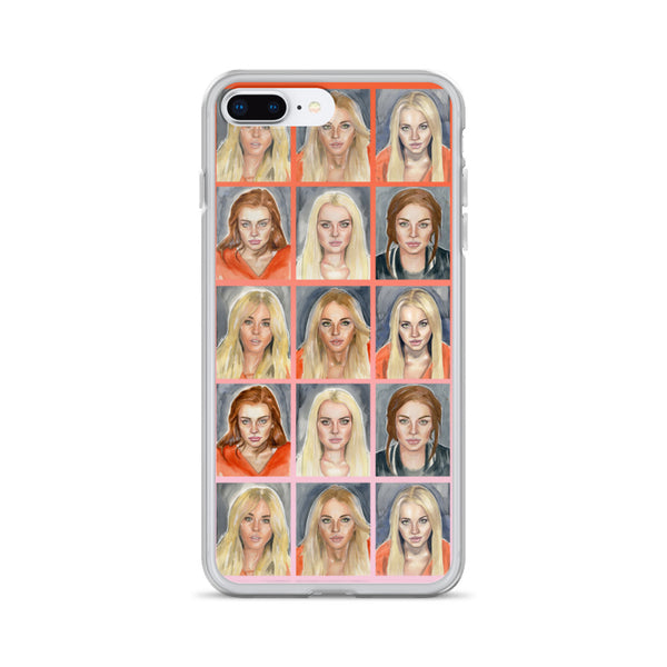 Lindsay Lohan Mugshot Collage iPhone Case