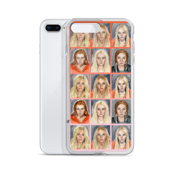 Lindsay Lohan Mugshot Collage iPhone Case