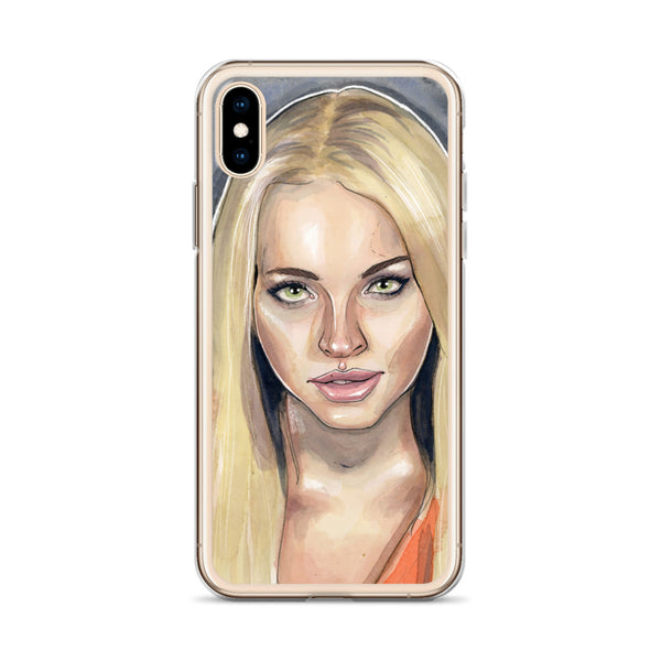 Lindsay Lohan Mugshot 3 iPhone Case