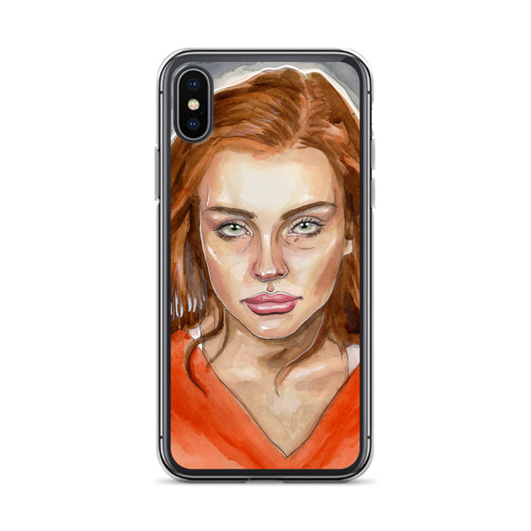 Lindsay Lohan Mugshot 4 iPhone Case