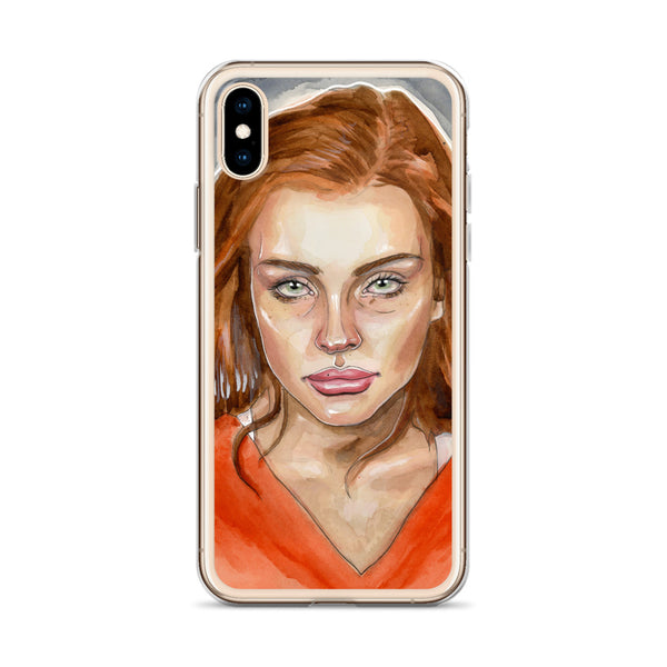 Lindsay Lohan Mugshot 4 iPhone Case