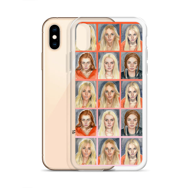 Lindsay Lohan Mugshot Collage iPhone Case