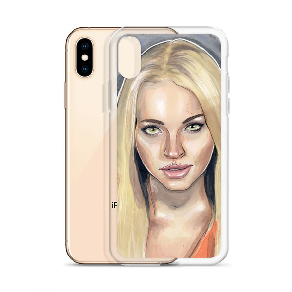 Lindsay Lohan Mugshot 3 iPhone Case