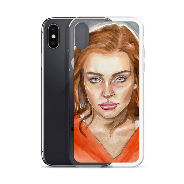 Lindsay Lohan Mugshot 4 iPhone Case