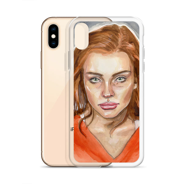 Lindsay Lohan Mugshot 4 iPhone Case