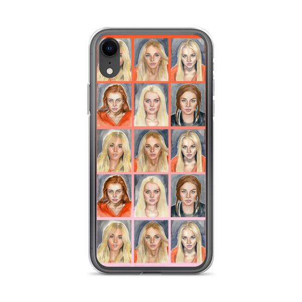 Lindsay Lohan Mugshot Collage iPhone Case