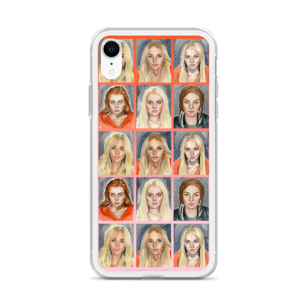 Lindsay Lohan Mugshot Collage iPhone Case