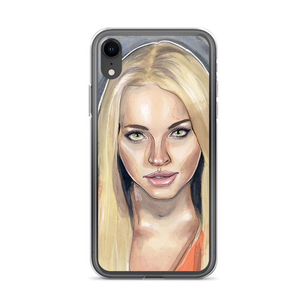 Lindsay Lohan Mugshot 3 iPhone Case