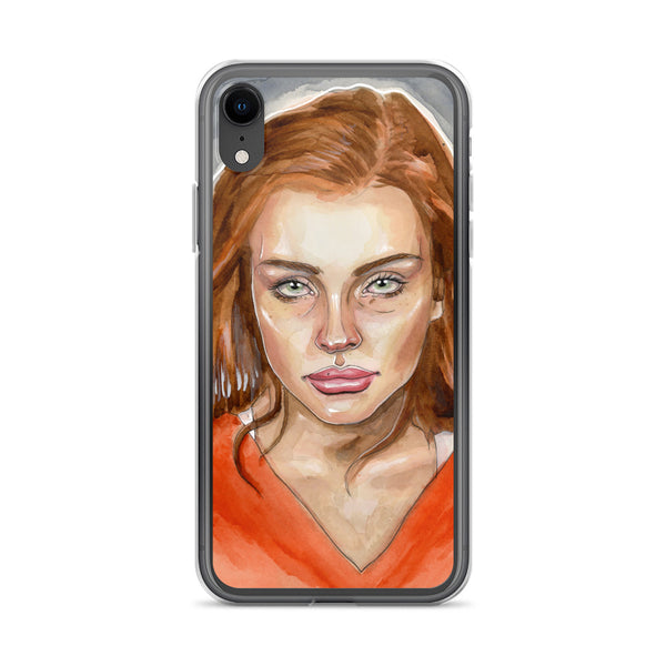 Lindsay Lohan Mugshot 4 iPhone Case