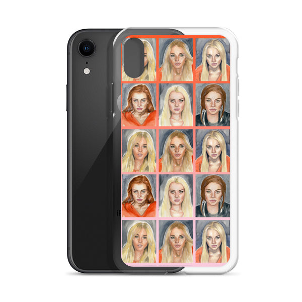 Lindsay Lohan Mugshot Collage iPhone Case