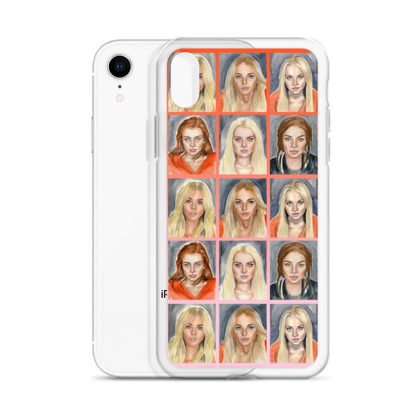 Lindsay Lohan Mugshot Collage iPhone Case