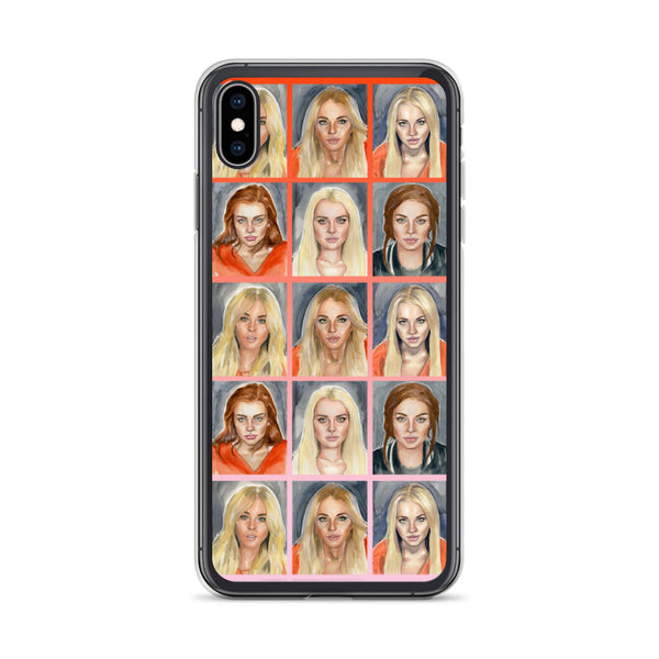 Lindsay Lohan Mugshot Collage iPhone Case