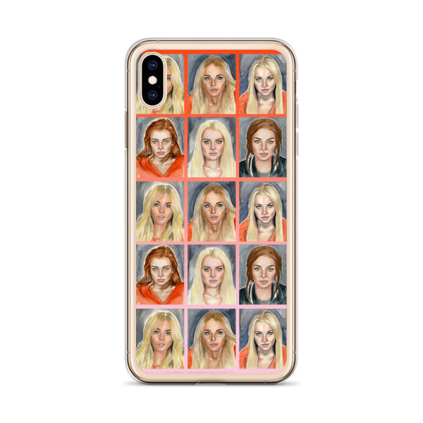 Lindsay Lohan Mugshot Collage iPhone Case