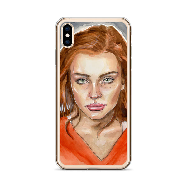 Lindsay Lohan Mugshot 4 iPhone Case