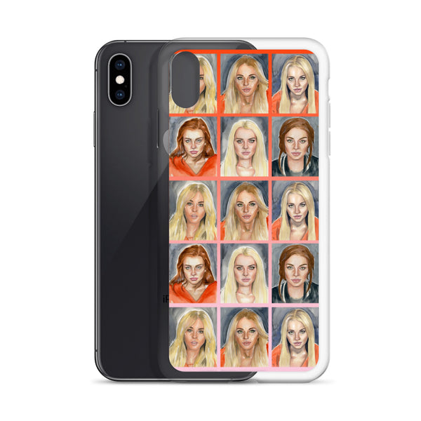 Lindsay Lohan Mugshot Collage iPhone Case