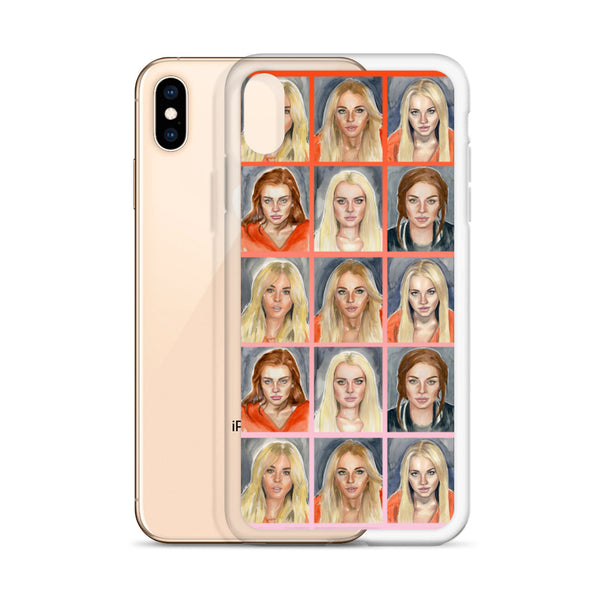 Lindsay Lohan Mugshot Collage iPhone Case