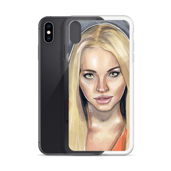 Lindsay Lohan Mugshot 3 iPhone Case