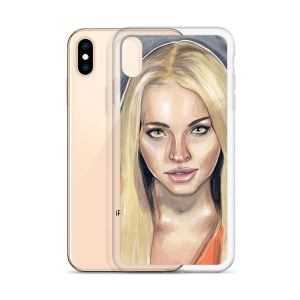 Lindsay Lohan Mugshot 3 iPhone Case